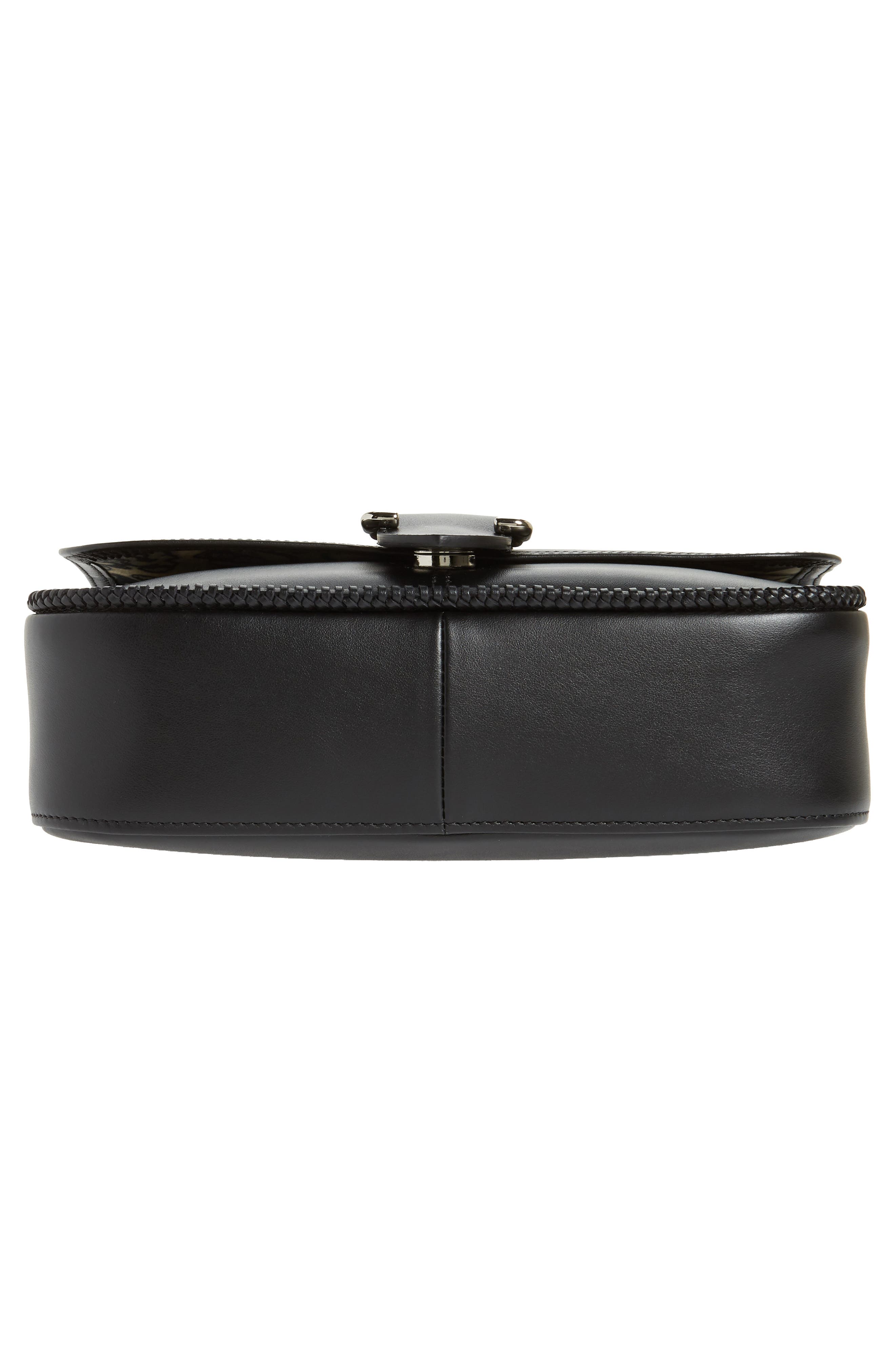 Longchamp Small Leather Crossbody Bag, Alternate, color, Black