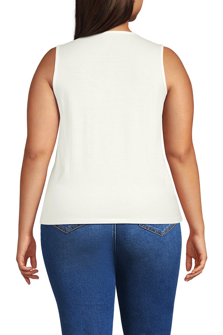 Supima Keyhole Tank, Alternate, color, Ivory