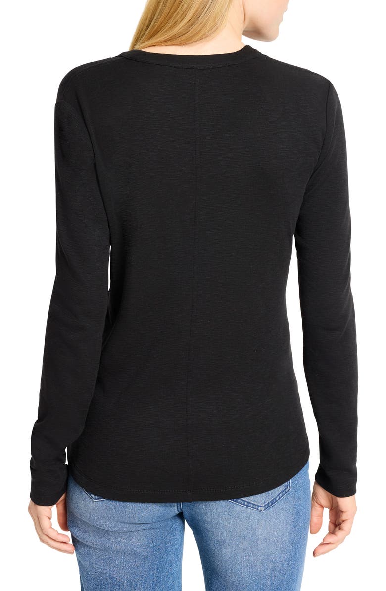 NZT by NIC+ZOE Cotton Blend Henley, Alternate, color, Black Onyx