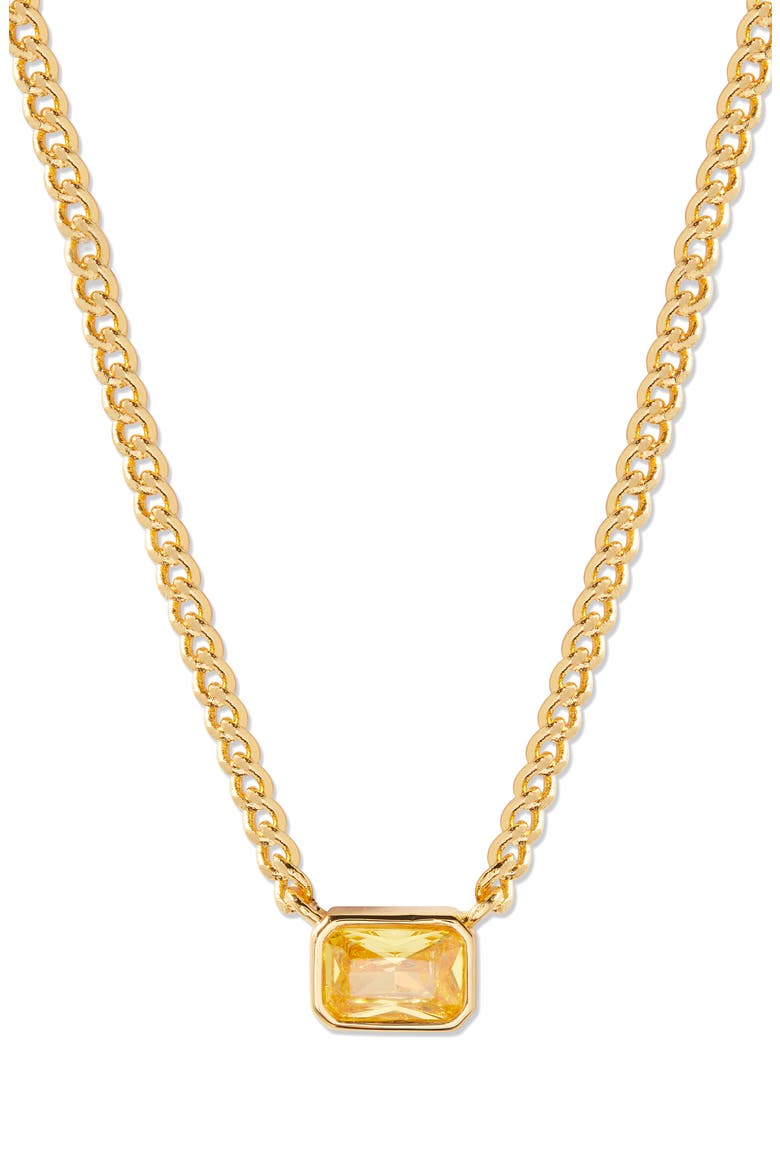 Jane Birthstone Pendant Necklace, Main, color, GOLD - NOVEMBER