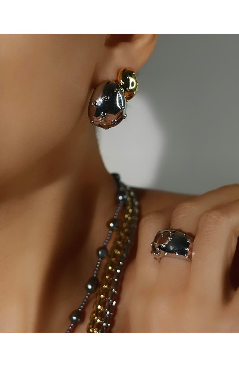 Luv AJ Mini Molten Drop Earrings, Alternate, color, 