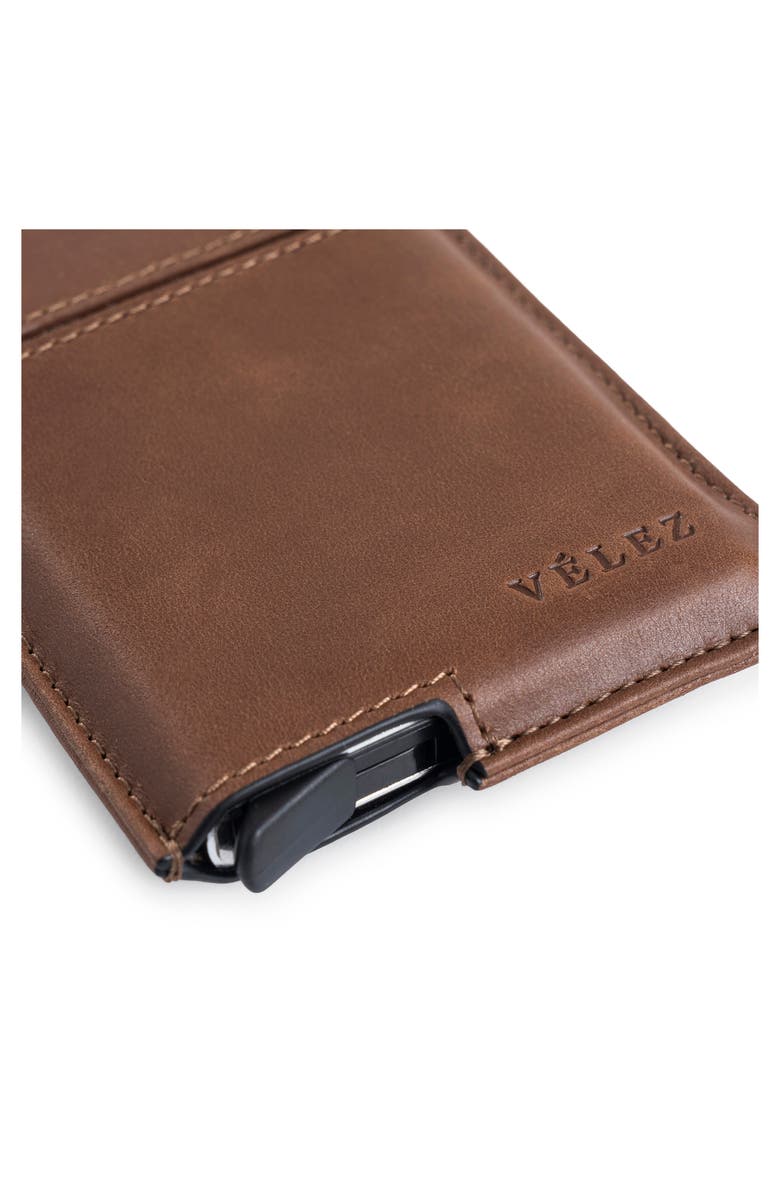 Velez Leather Mini wallet Document Holder, Alternate, color, Brown