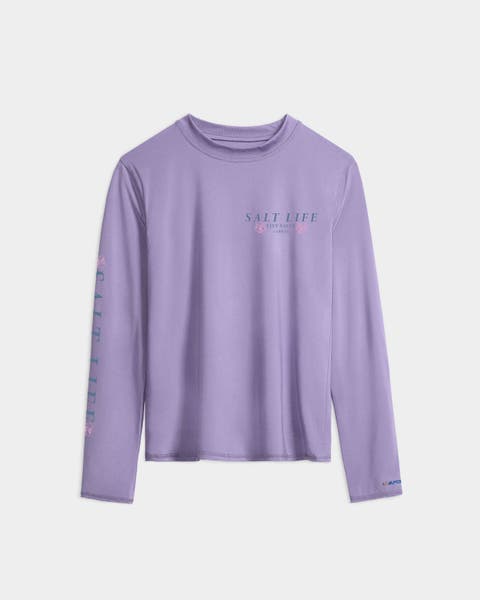Salty Marlin Badge Performance Long Sleeve Tee