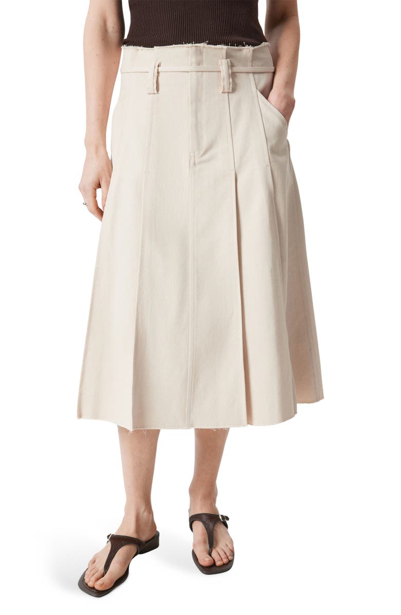 & Other Stories Paperbag Waist Cotton Skirt, Main, color,