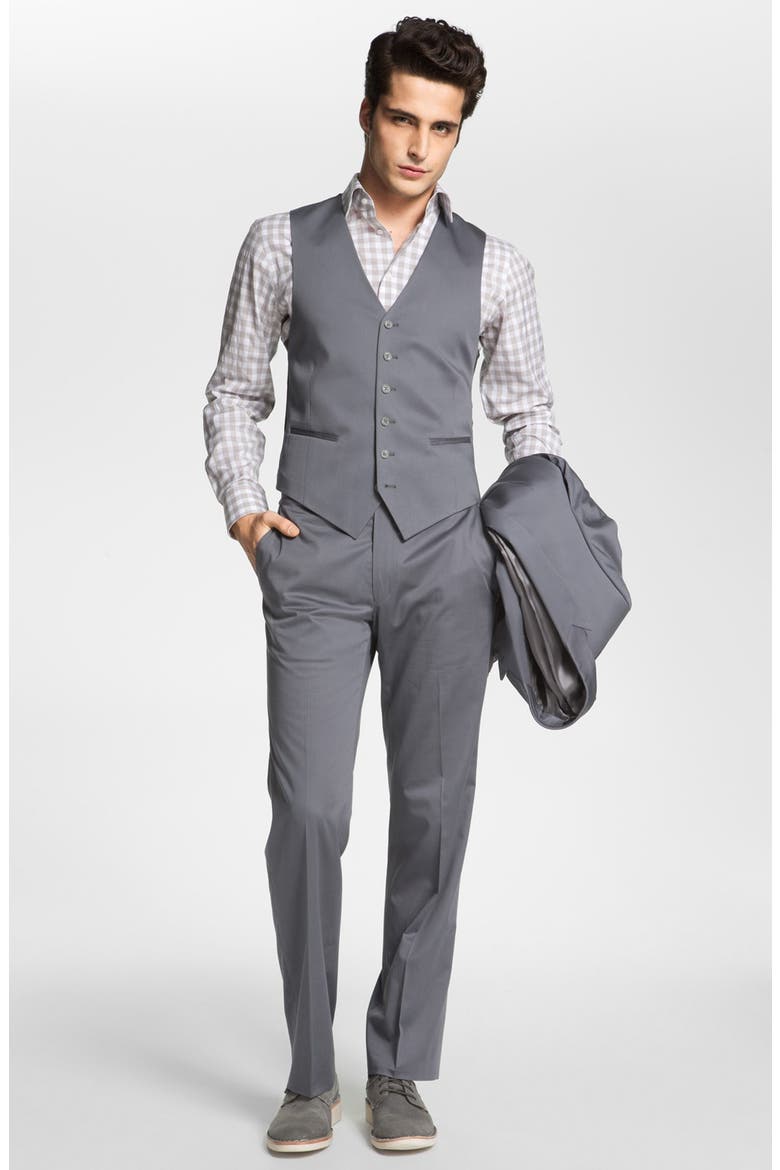 'City' Trim Fit Cotton Blend Sportcoat, Alternate, color, GUNMETAL