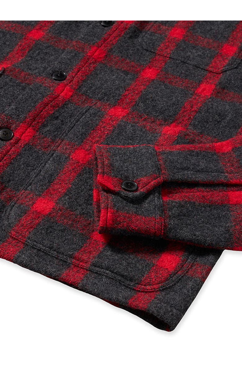 Fortela Steck Wool Check Overshirt, Alternate, color, Melange