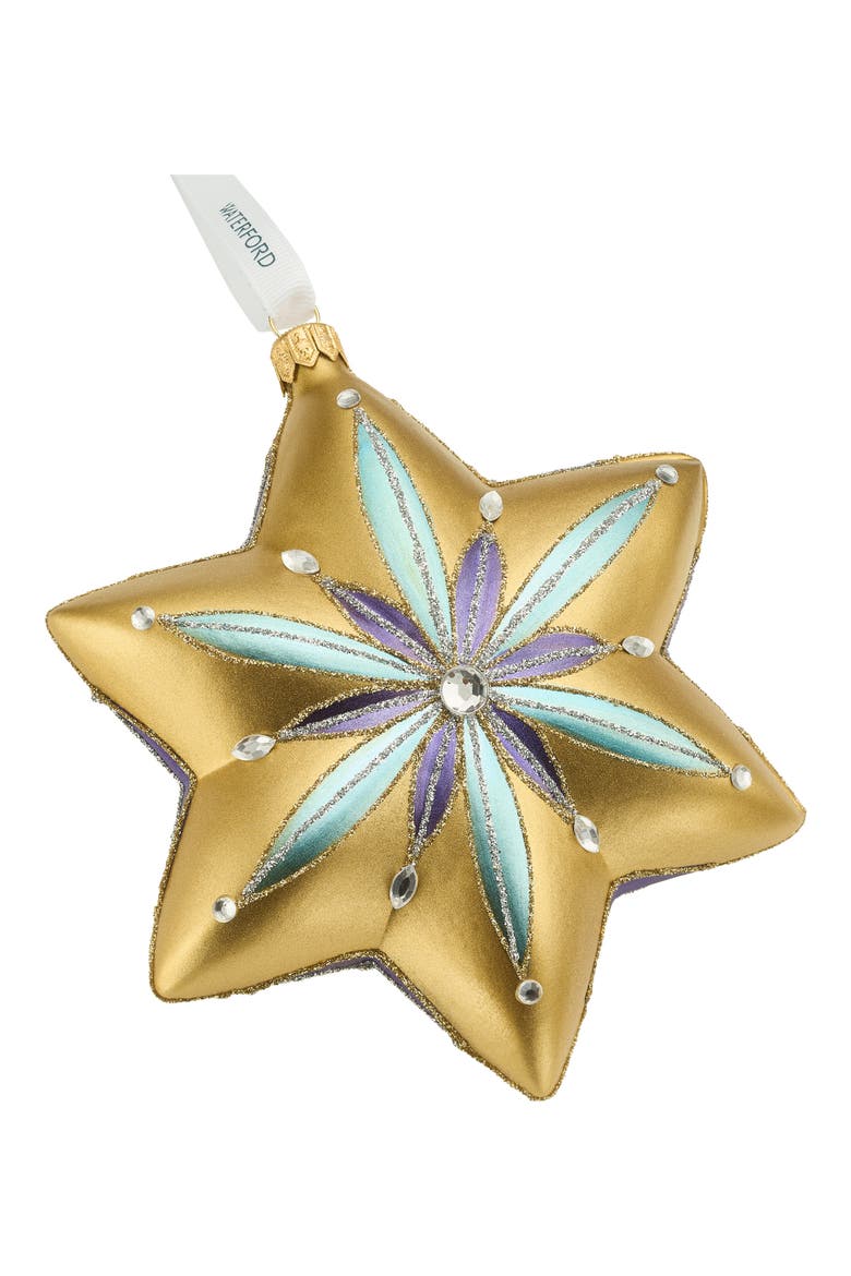 Holiday Heirlooms Star Glass Ornament, Alternate, color, MULTI GOLD