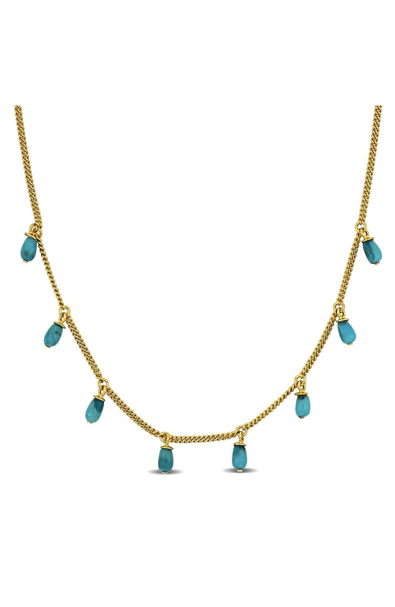 Julianna B. Composite Turquoise Station Necklace, Main, color, Turquoise