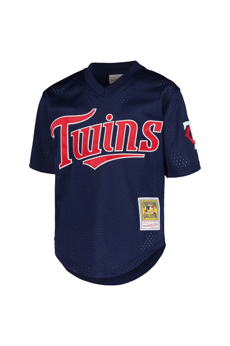 Youth Mitchell & Ness David Ortiz Navy Minnesota Twins Cooperstown Collection Mesh Batting Practice Jersey, Alternate, color, Navy