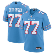 Nike Men's Nike Peter Skoronski Light Blue Tennessee Titans Game Jersey