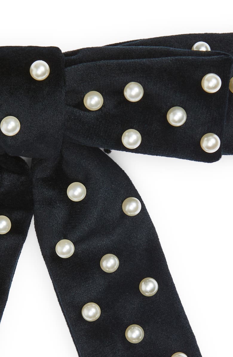 Lele Sadoughi Antoinette Faux Pearl Bow Hair Clip, Alternate, color,