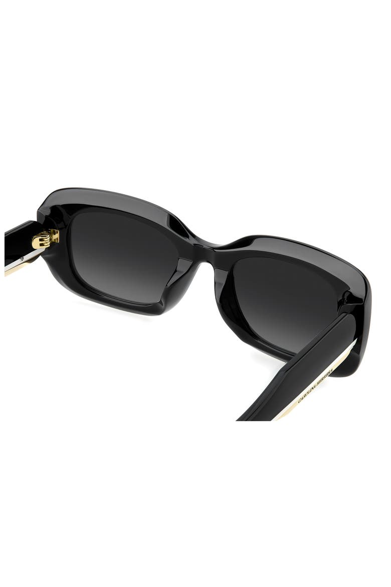 HER 0411/G/S/US 50mm Gradient Rectangular Sunglasses, Alternate, color, BLACK/ DARK GREY SF