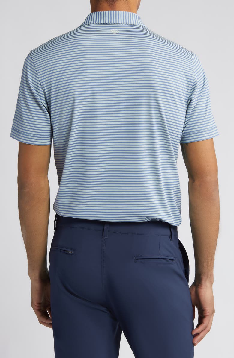 Peter Millar Sawyer Stripe Performance Golf Polo, Alternate, color, Blue Pearl