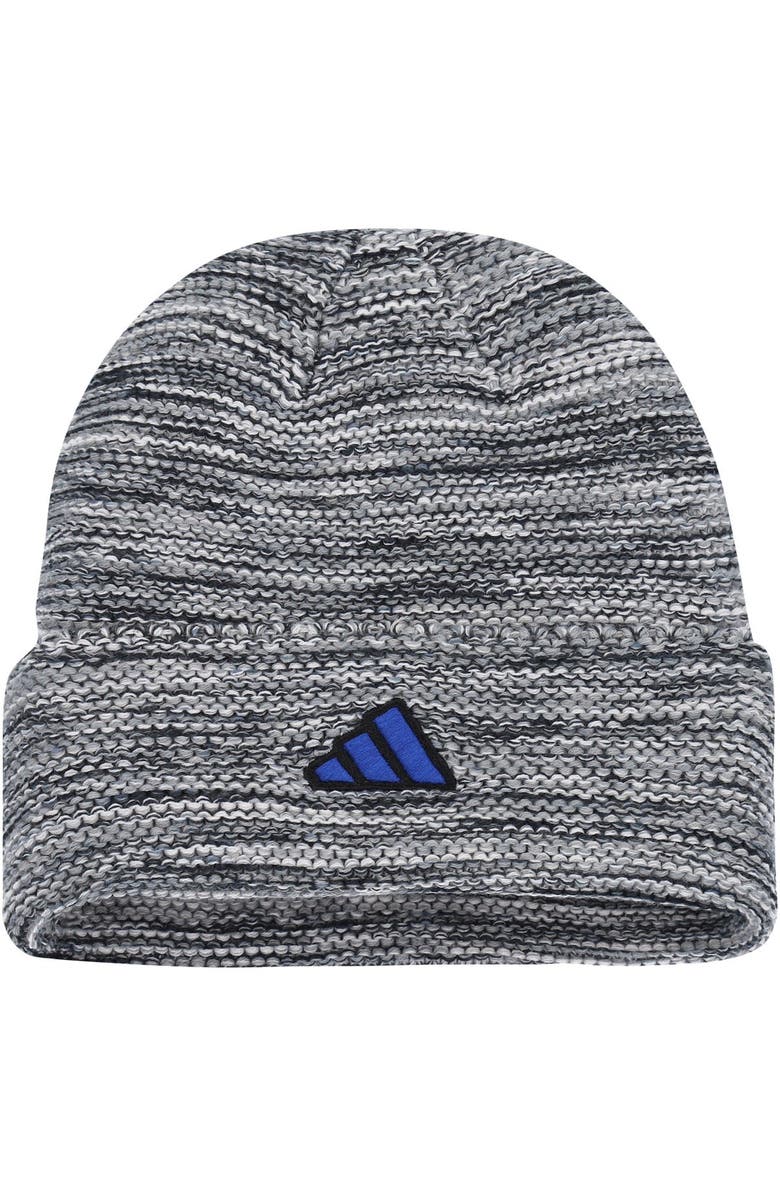 adidas Men's adidas  Black/White St. Louis Blues Marled Cuffed Knit Hat, Alternate, color, 