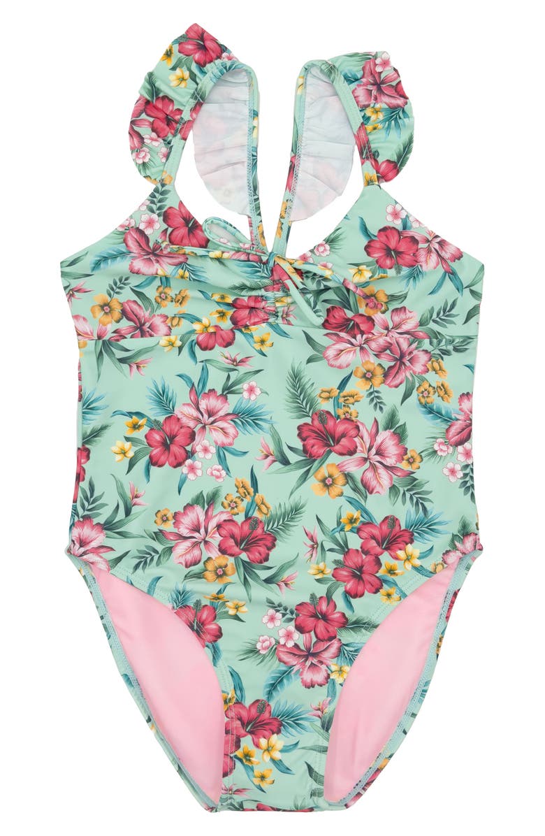 Feather 4 Arrow Kids' In a Cinch One-Piece Swimsuit, Main, color, 