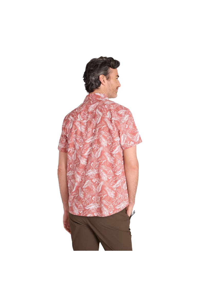 Tropical Leaves Short-Sleeved Shirt, Alternate, color, Rust