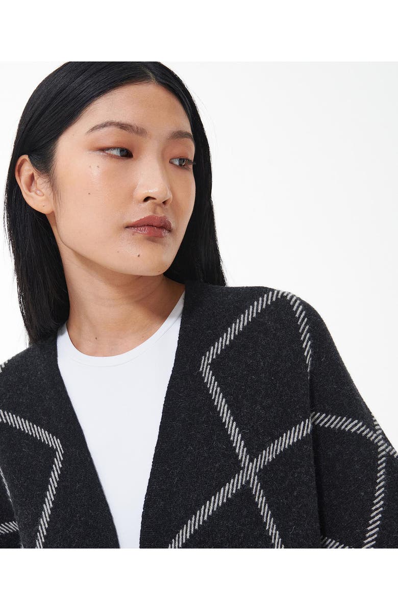 Barbour Cosmia Windowpane Check Wool Blend Cape, Alternate, color, 