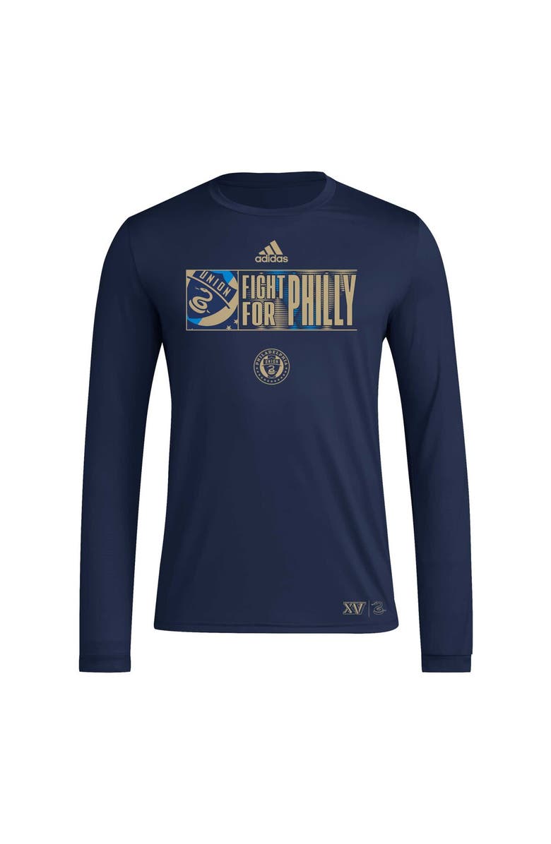 adidas Men's adidas Navy Philadelphia Union 2024 Jersey Hook AEROREADY Long Sleeve T-Shirt, Alternate, color, Navy