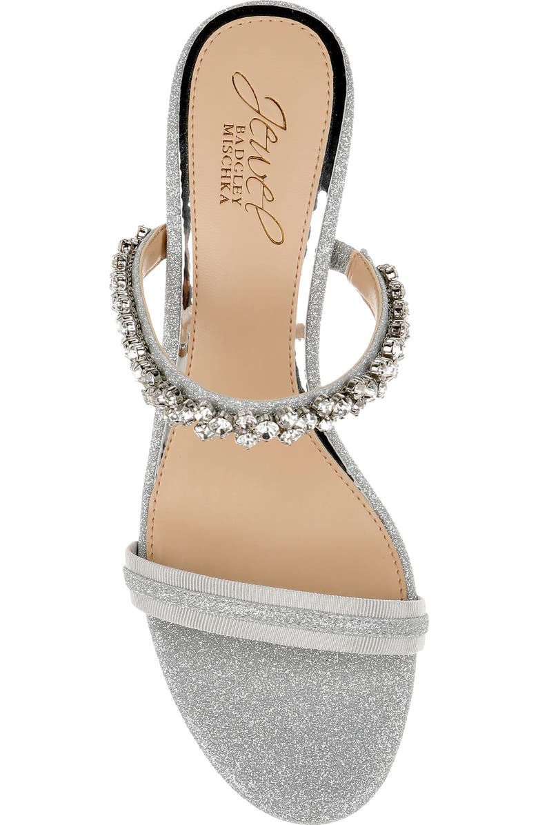 Jewel Badgley Mischka Crystal Embellished Heeled Sandal, Alternate, color,