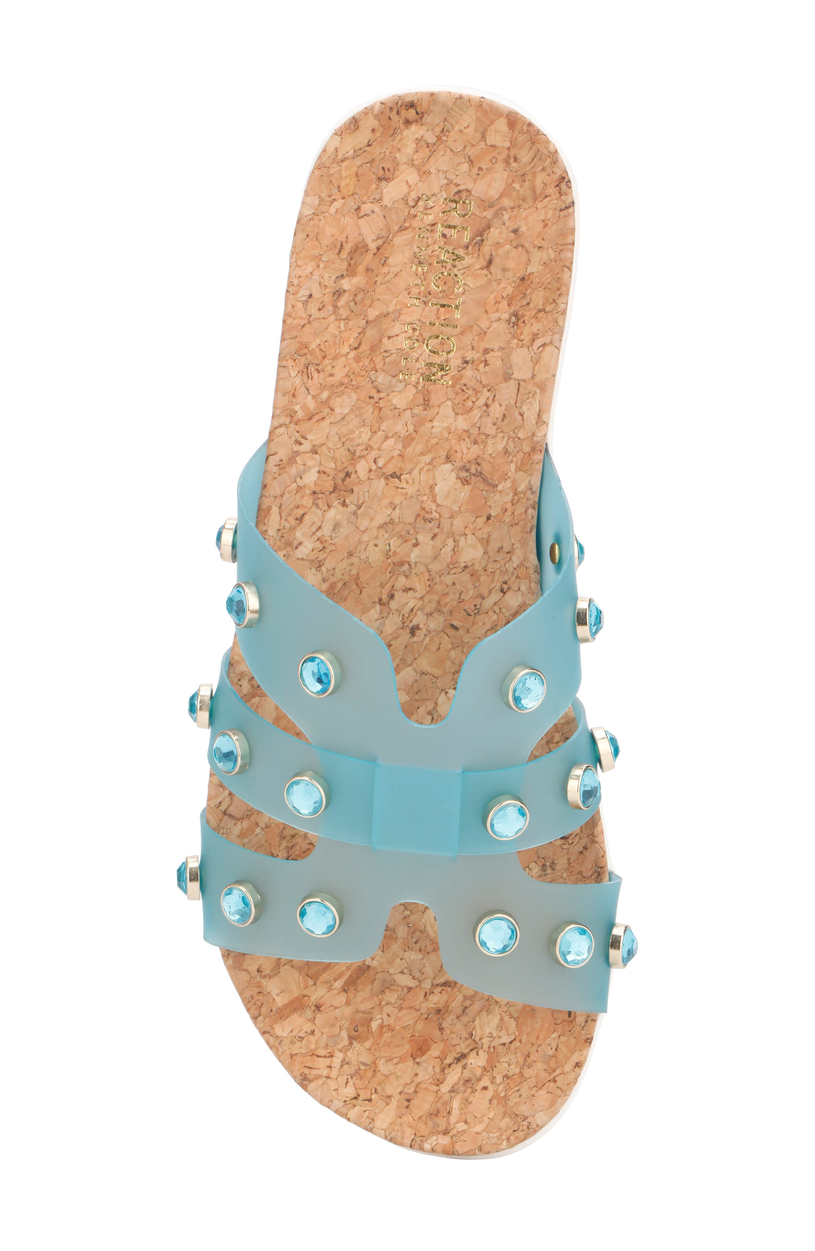 Embellished H-Band Sandal, Alternate, color, AQUA
