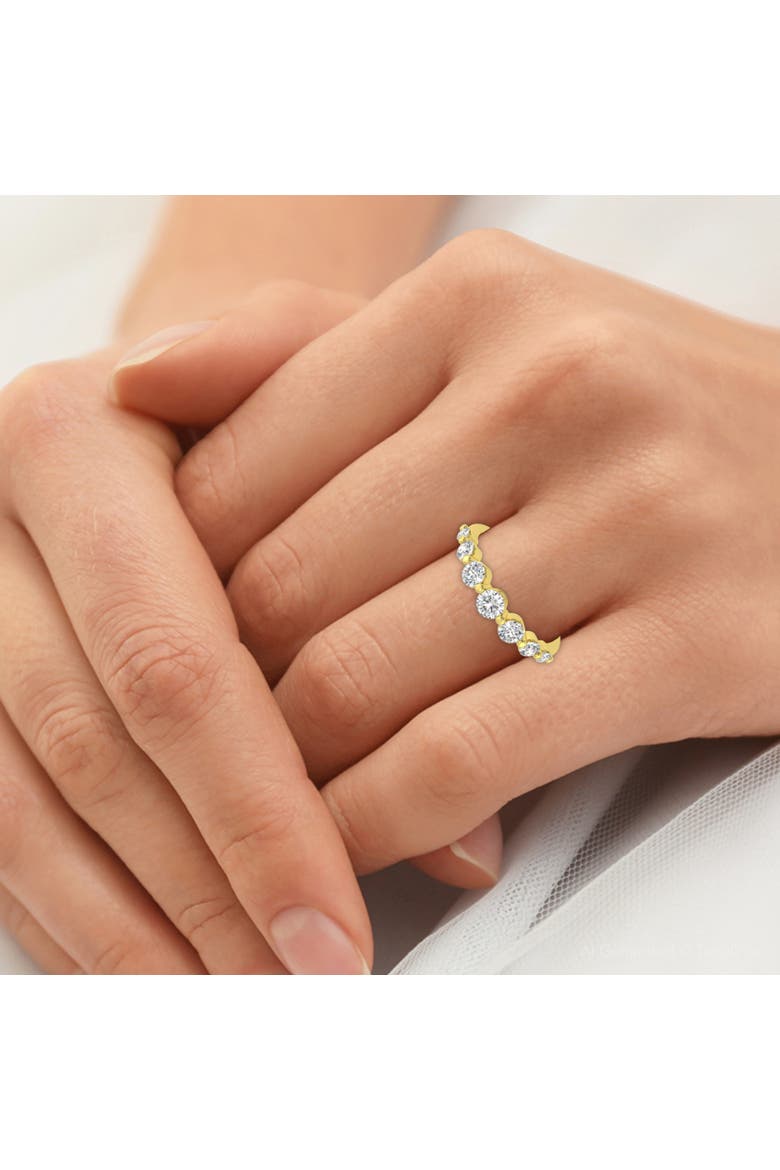 3/4Ct Graduated Diamond Anniversary Wedding Ring 14k Gold Lab Grown, Alternate, color, 14k Yellow Gold