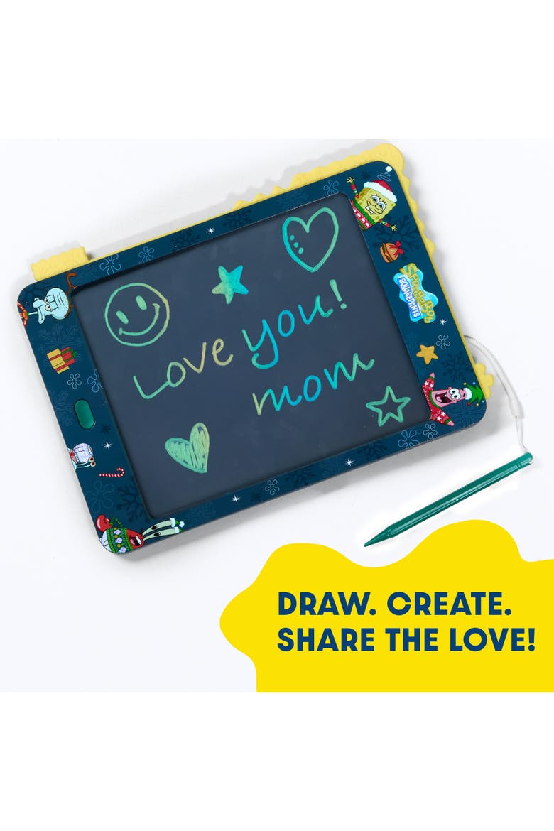 Spongebob Lcd Doodle Writing Tablet, Alternate, color, yellow blue