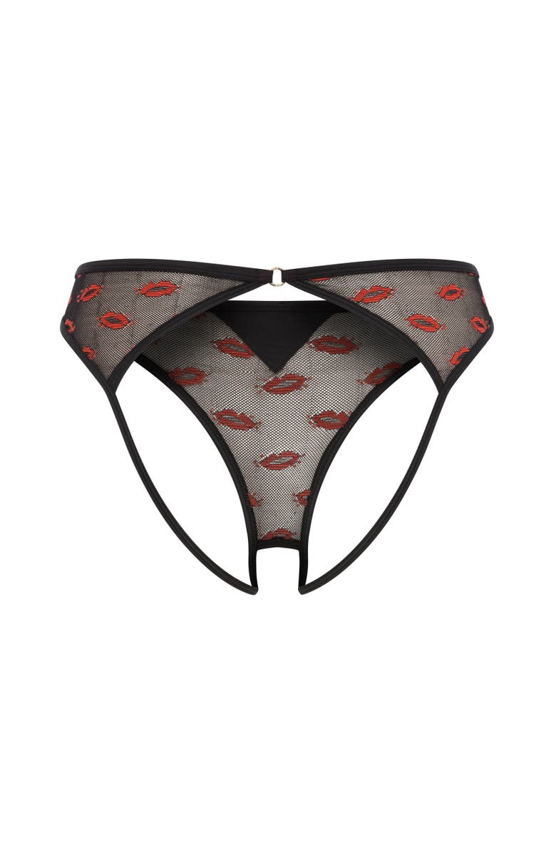 House Of Silk Smooch Smooch Ouvert Panties, Alternate, color, Black