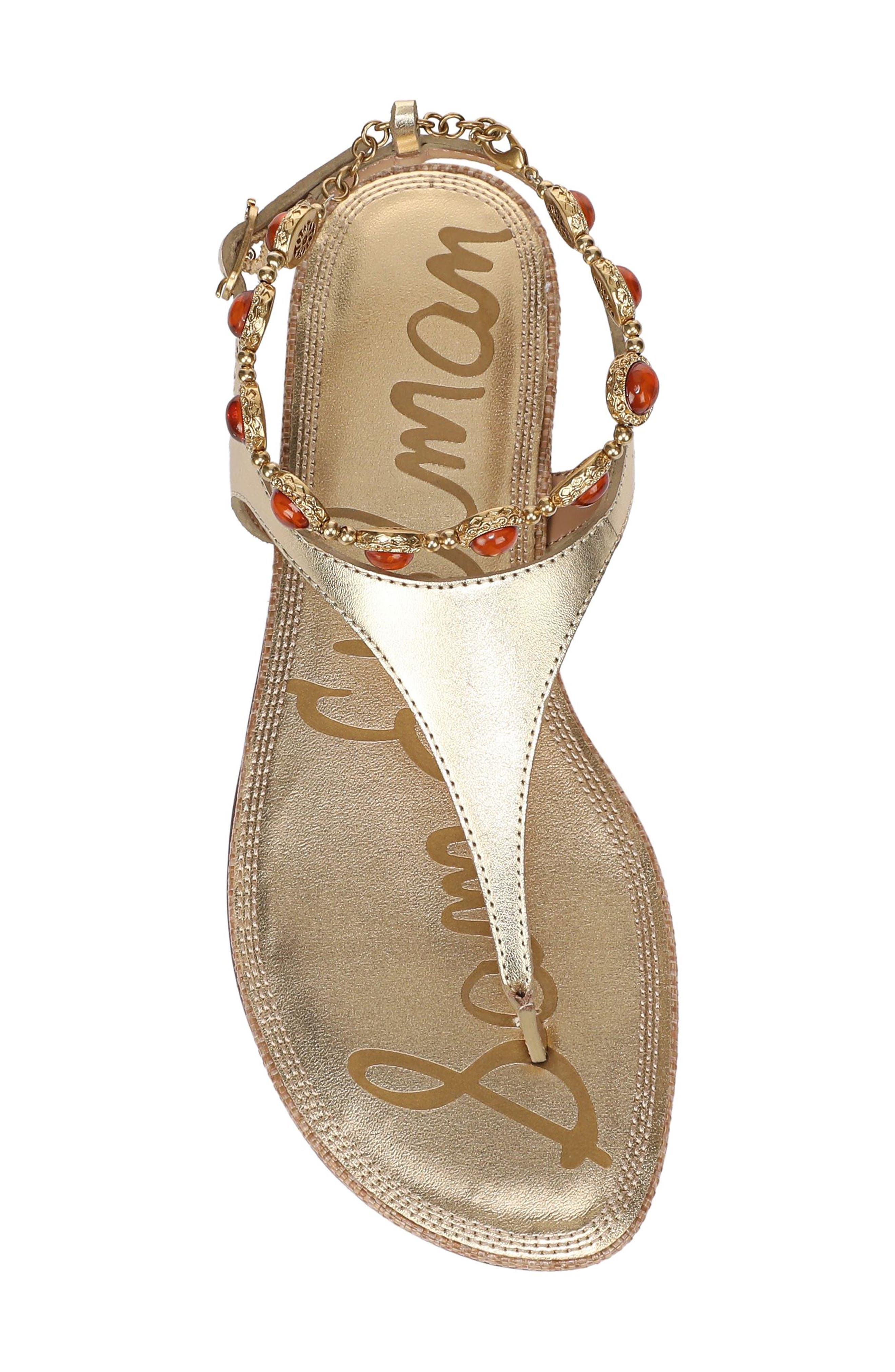 Canna Ankle Strap Sandal, Alternate, color, AMBER GOLD