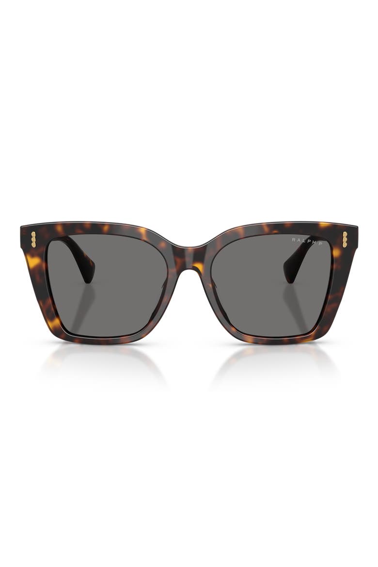 RA5349U 53mm Polarized Square Sunglasses, Main, color, SHINY DARK HAVANA / POLAR GREY