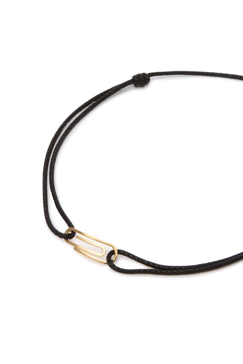 Men's Black Paperclip Cord Necklace, Alternate, color, Black
