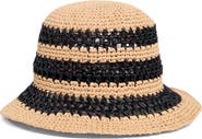 Kate Spade striped spade cloche