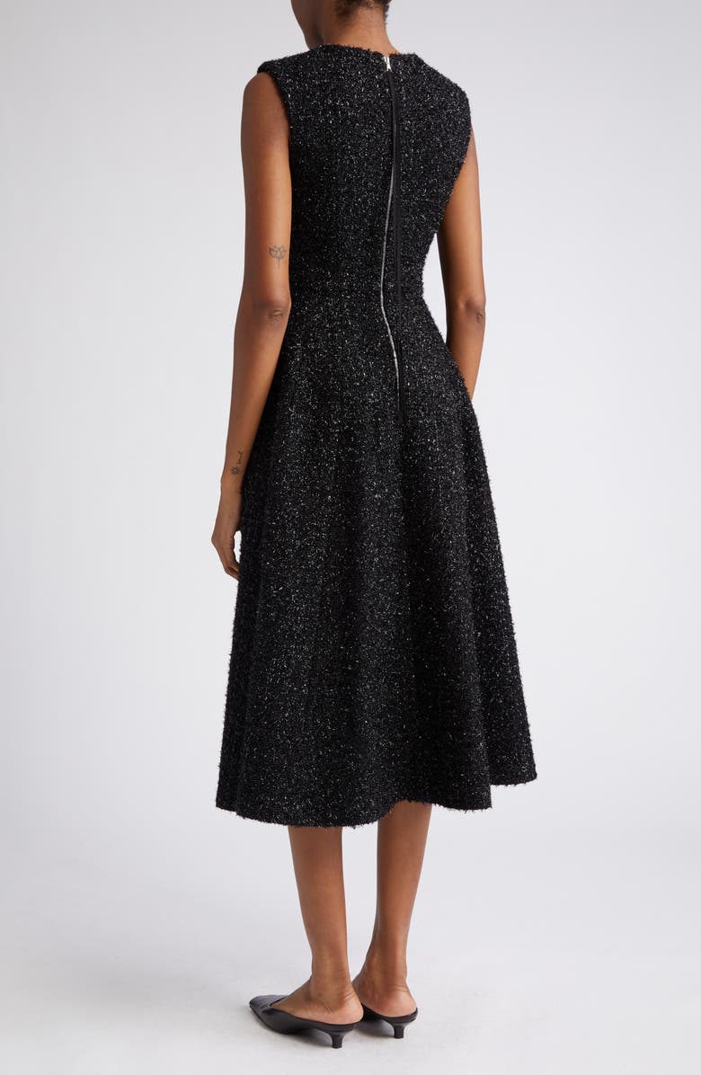 Adam Lippes Eloise Metallic Tweed Midi Dress, Alternate, color, 