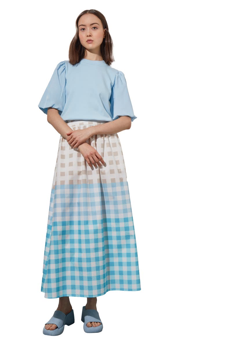 Ming Wang Puff Sleeve Tunic Sweater, Alternate, color, Haze