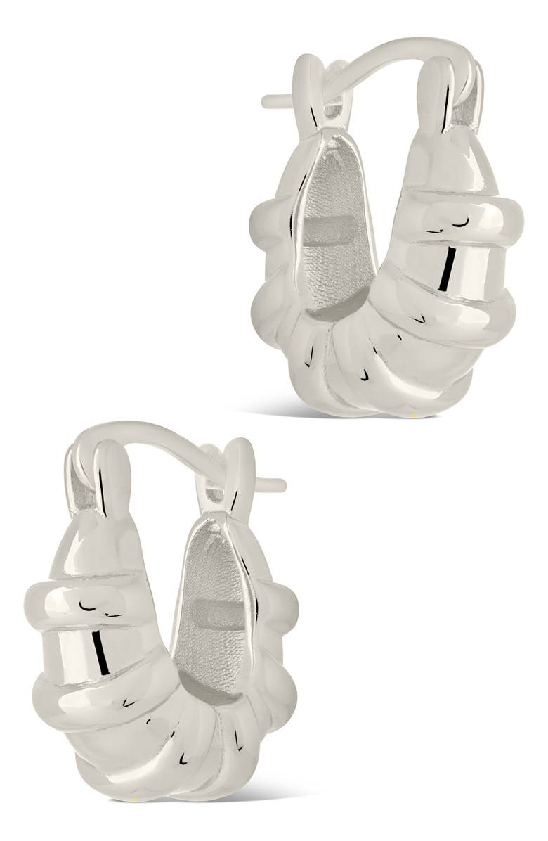 Sterling Forever Abigail Huggie Hoop Earrings, Alternate, color,