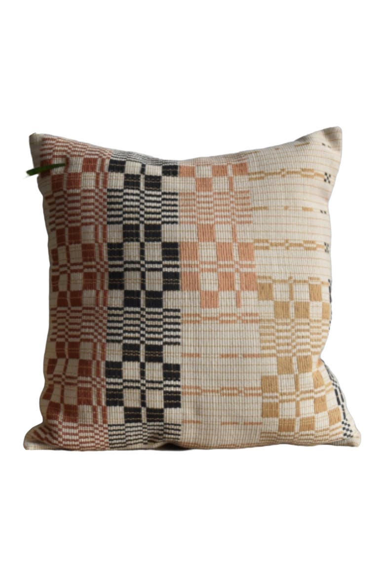 Lanjon Handwoven Pillow - Cover + Insert, Alternate, color, Brown