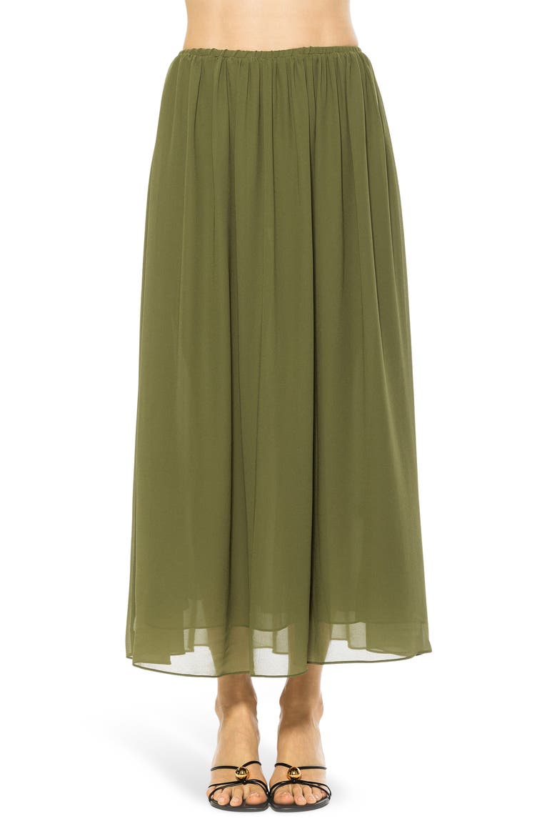 VAYLA LONG FLOWY MAXI SKIRT, Main, color, SAGE