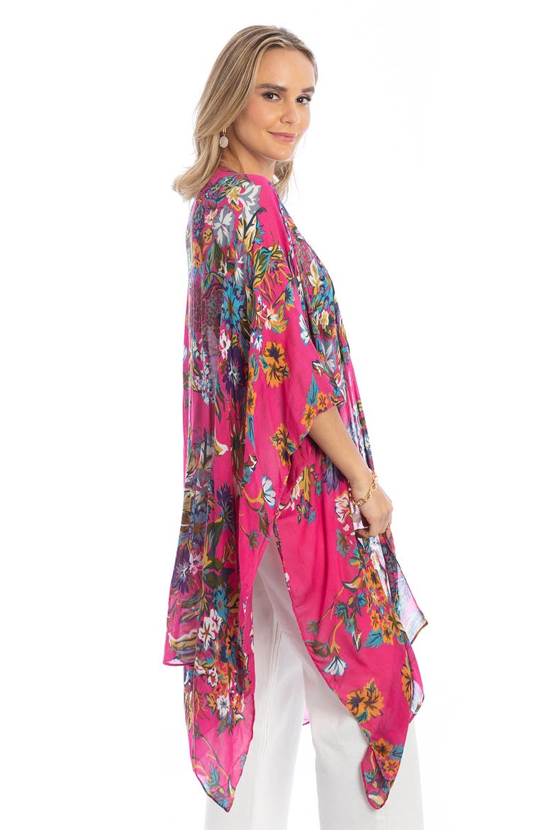 Floral Ruana, Alternate, color, PINK