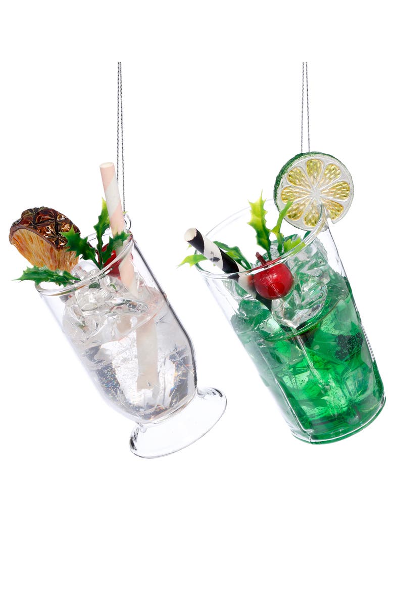 Mark Roberts Cocktail Glass Ornament, Set of 6, Main, color, Green