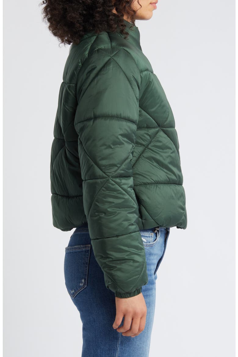 Women's WEAR by Erin Andrews  Green Green Bay Packers Cropped Puffer Full-Zip Jacket, Alternate, color, Green
