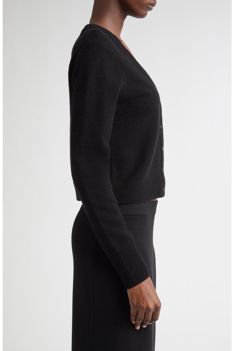 Wool & Cashmere Cardigan, Alternate, color, BLACK