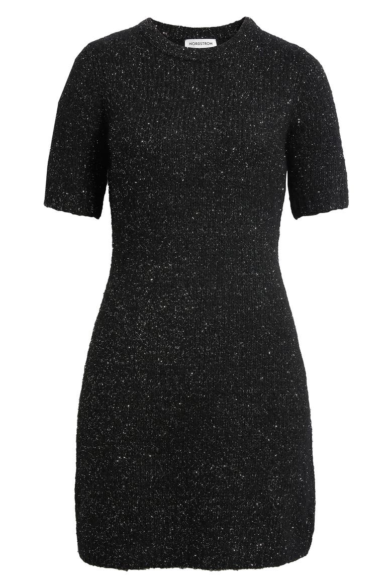Sparkle Minidress, Main, color, BLACK SPARKLE