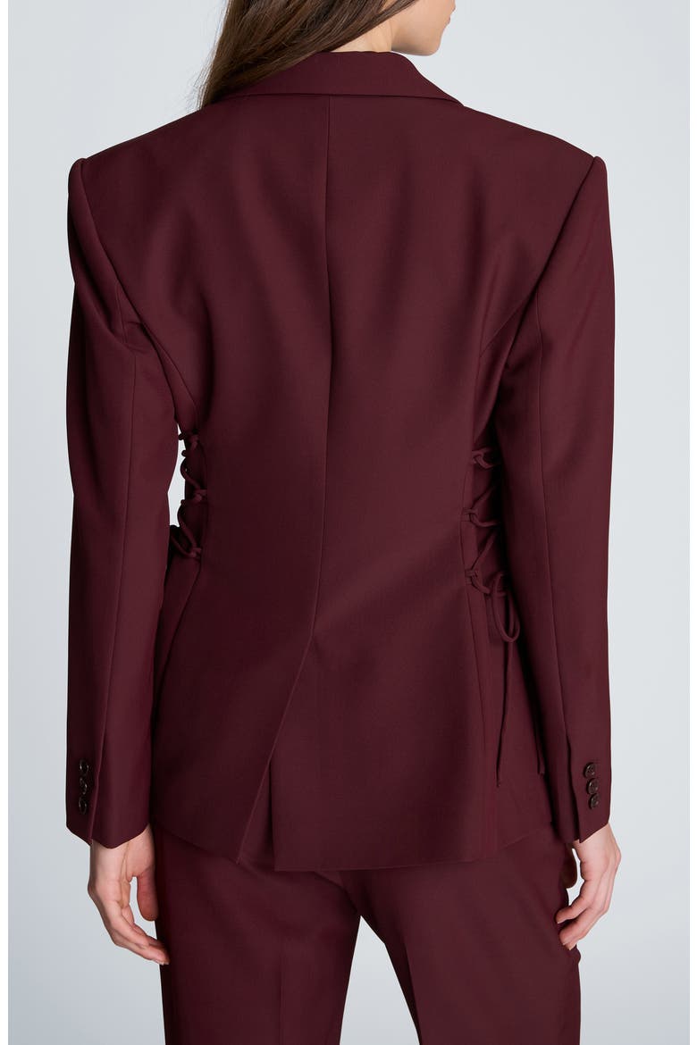 Lace Detail One-Button Blazer, Alternate, color, SUGAR BEET