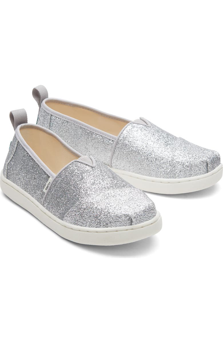 TOMS Kids' Alpargata Slip-On Sneaker, Main, color, Silver