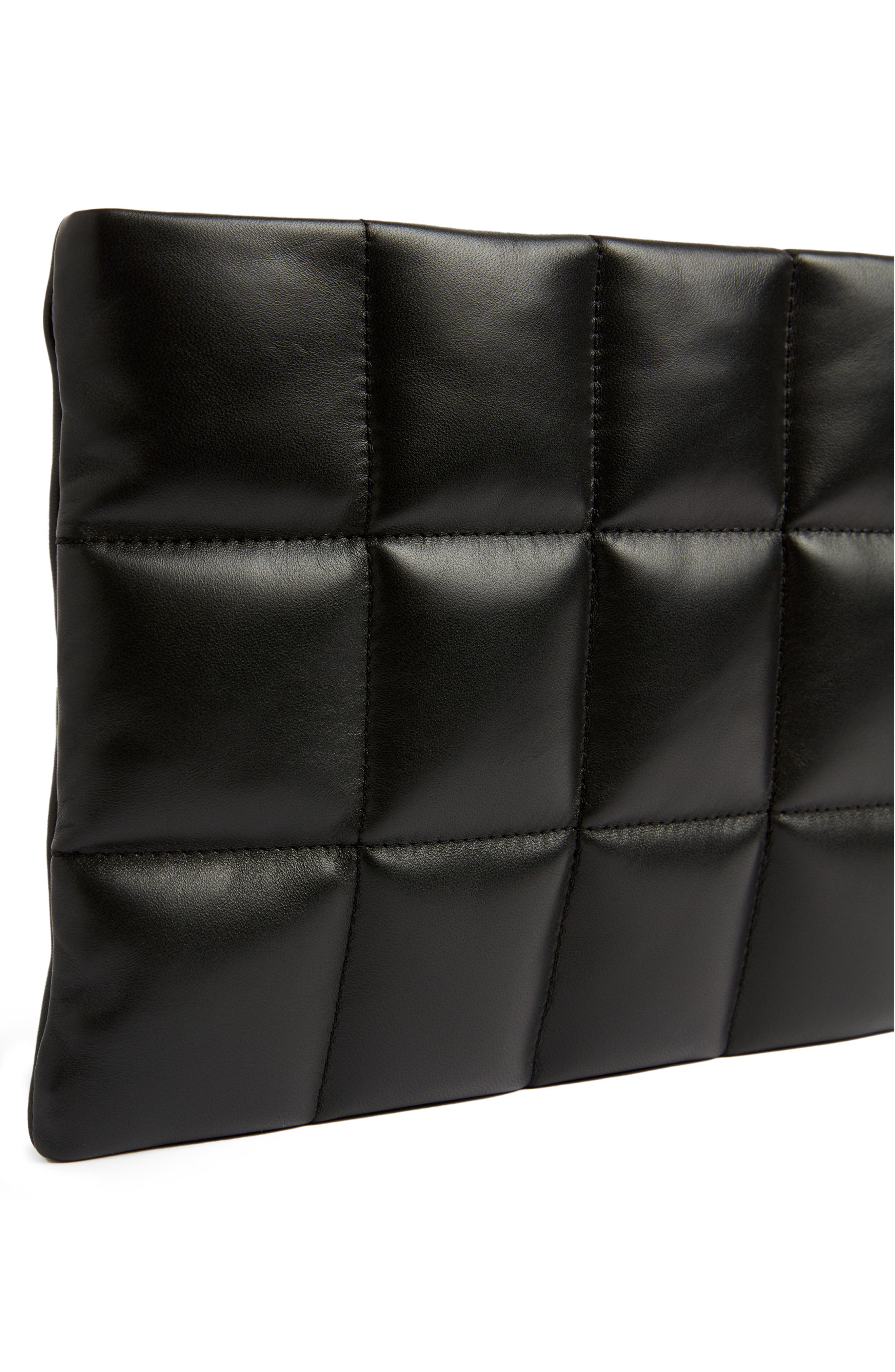 AllSaints Bettina Quilted Leather Clutch, Alternate, color, 