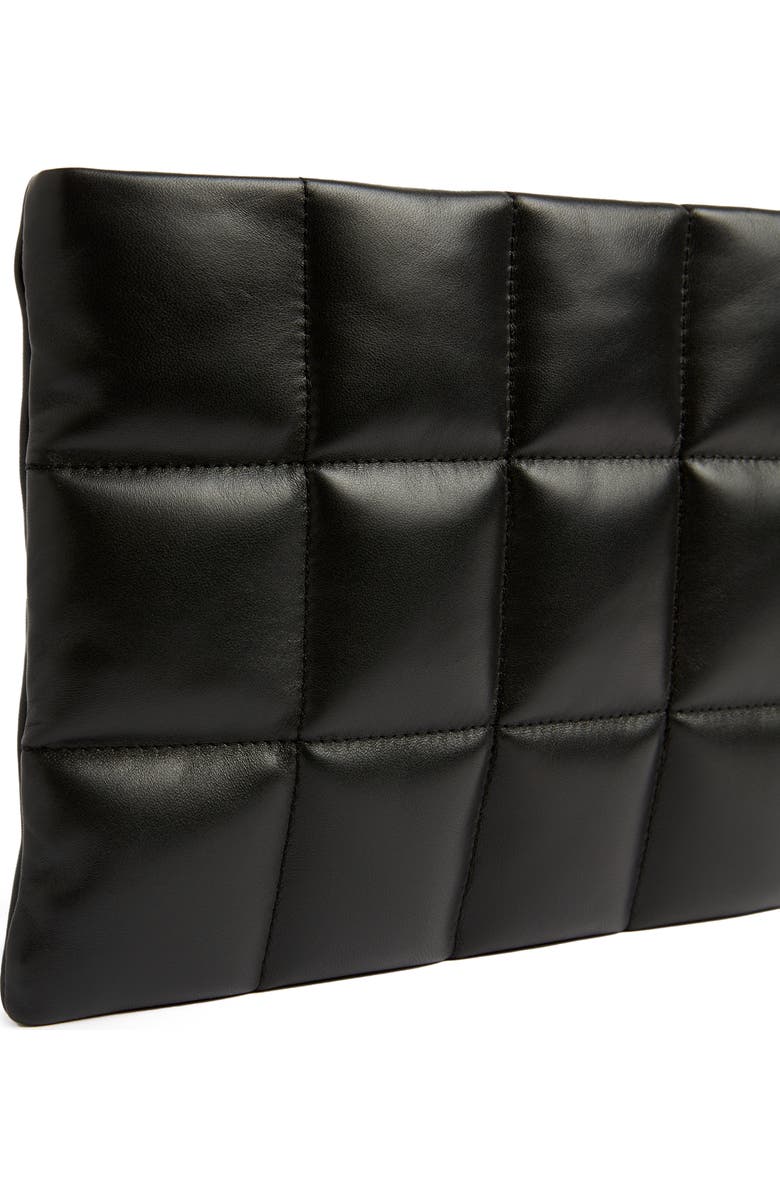 AllSaints Bettina Quilted Leather Clutch, Alternate, color,