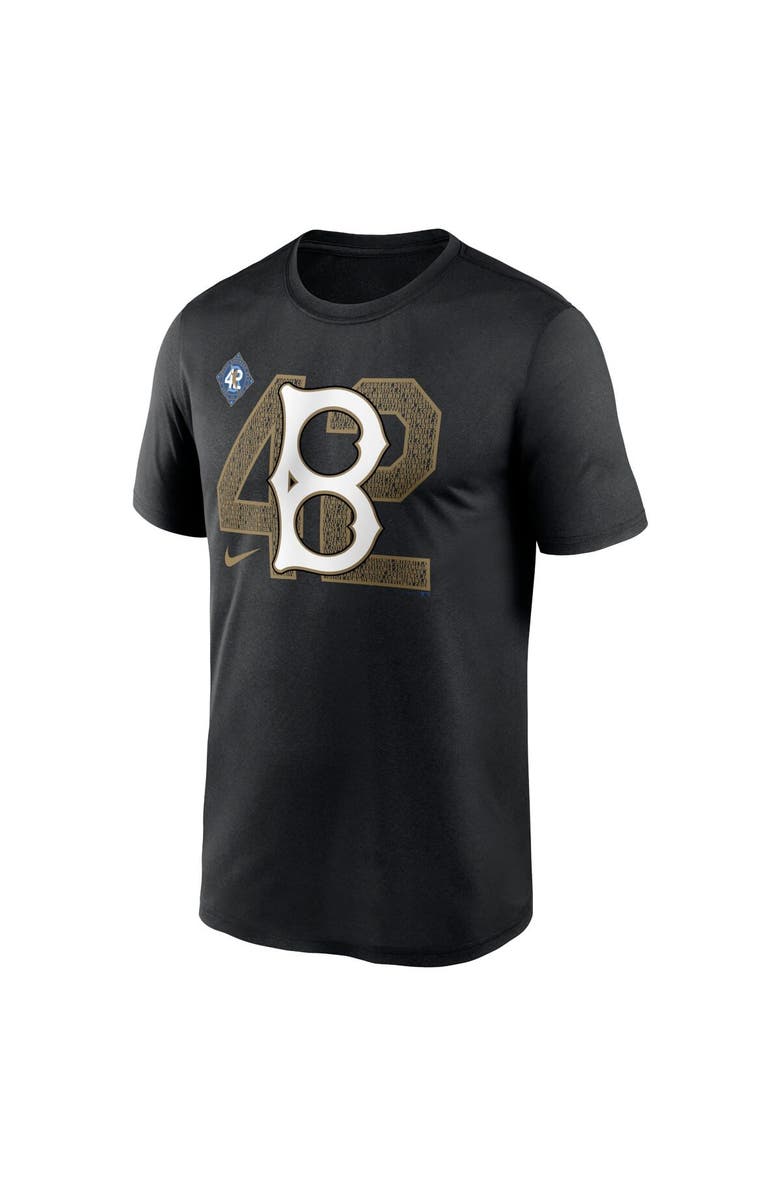 Nike Men's Nike Black Brooklyn Dodgers Jackie Robinson Day Legend T-Shirt, Alternate, color,