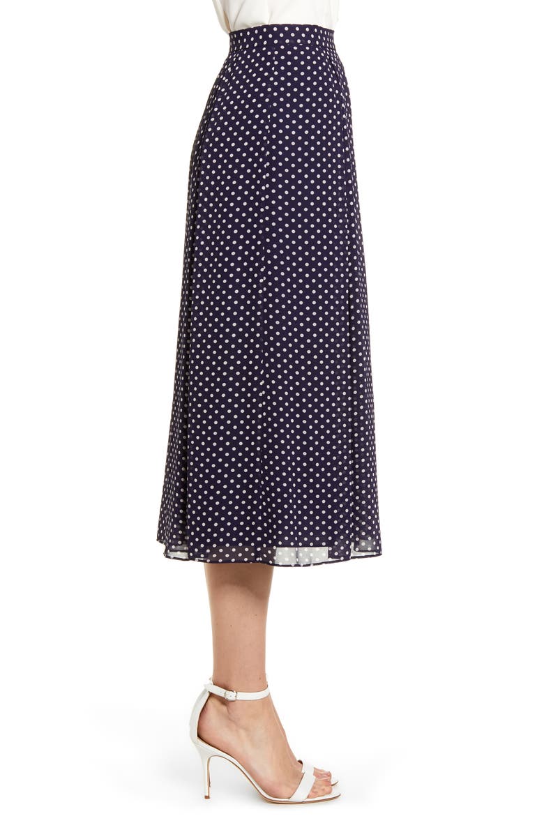 Dot Box Pleat Skirt, Alternate, color, ECLIPSE/ ANNE WHITE