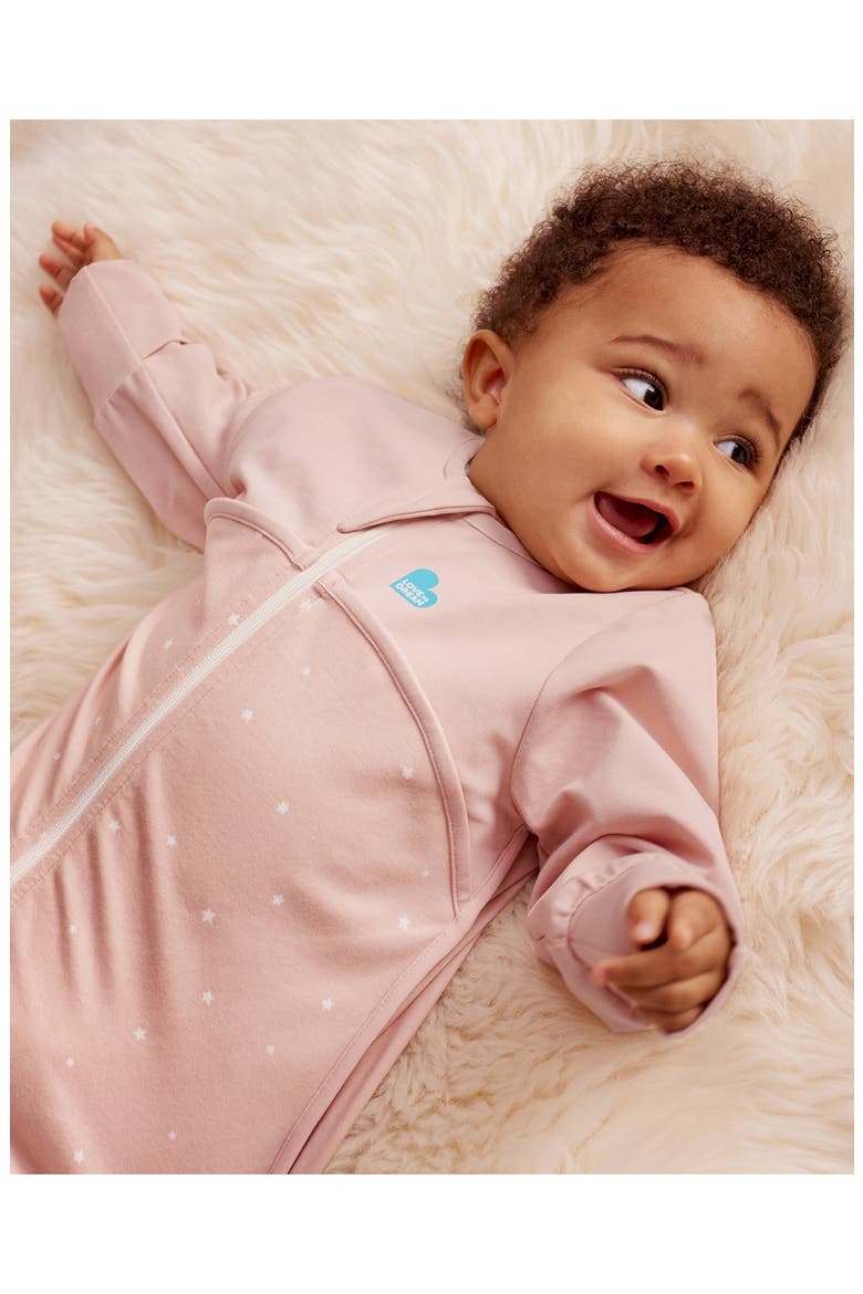 Long Sleeve 1.0 TOG Stretch Cotton Sleep Bag, Alternate, color, POWDER PINK