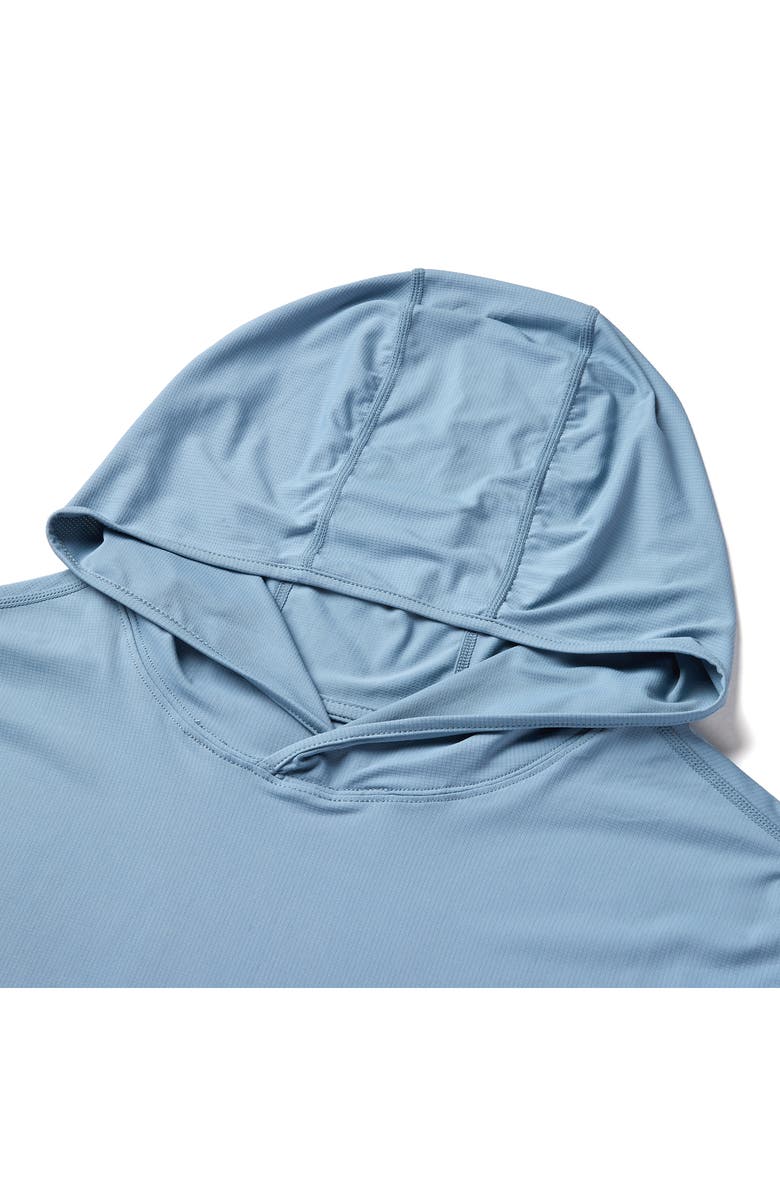 Seager Co Escala Performance Hooded Sunshirt, Alternate, color, Faded Denim