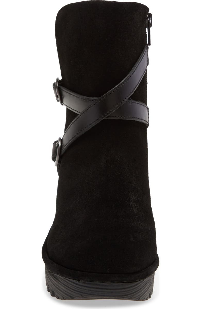 Fly London Yemo Buckle Wedge Boot, Alternate, color,